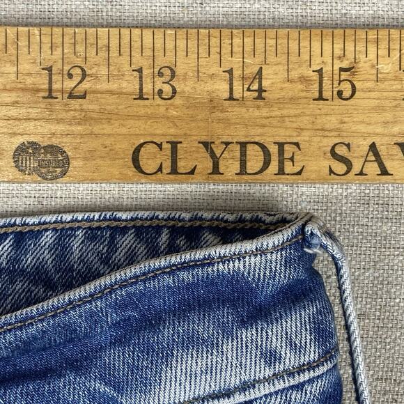 Old Navy Extra HighRise Flare Bell Bottom Jeans Sz 8 Acid Wash Boho Western Y2K - Picture 6 of 8